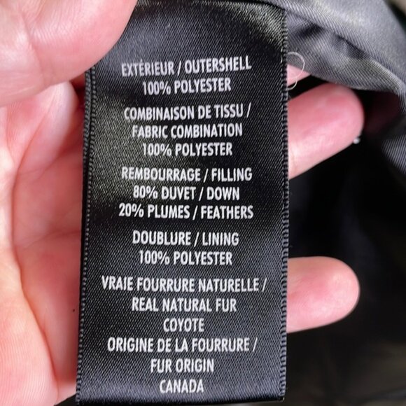 Soia & Kyo gray flannel puffer with coyote fur hood trim - Picture 3 of 9